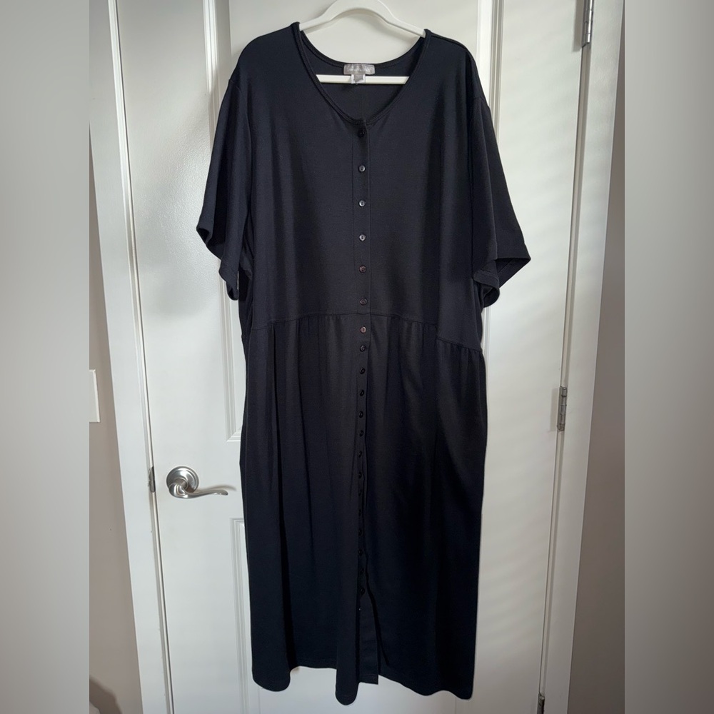 Woman Within Black Maxi Dress Size 5X EUC